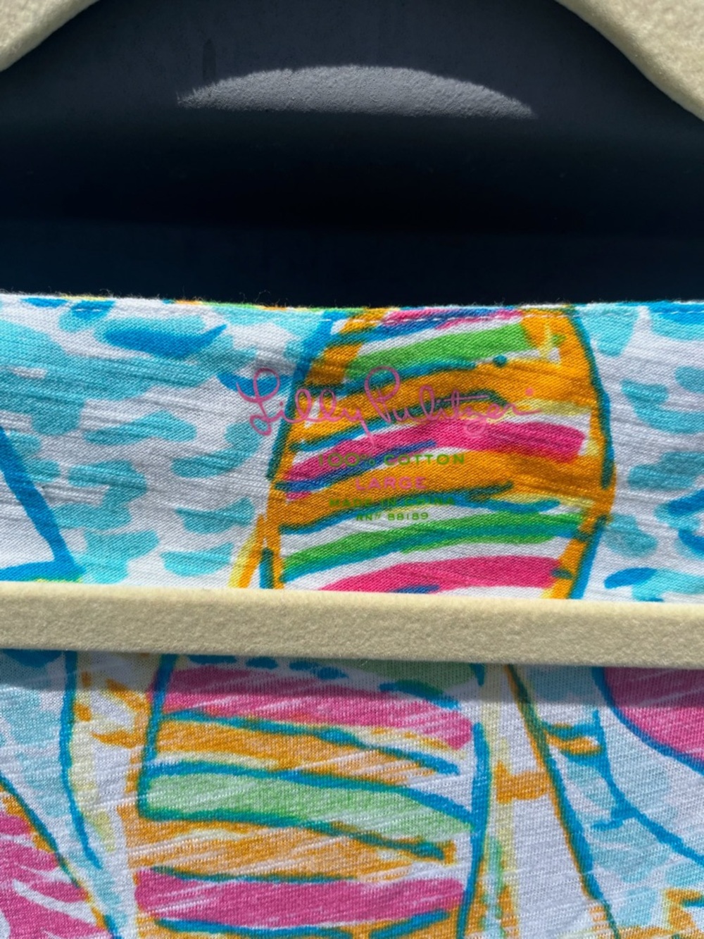 Lily Pulitzer Bright Sailboat Print Tunic dress- Aqua Base with Multicolor Sails - Picture 2 of 6